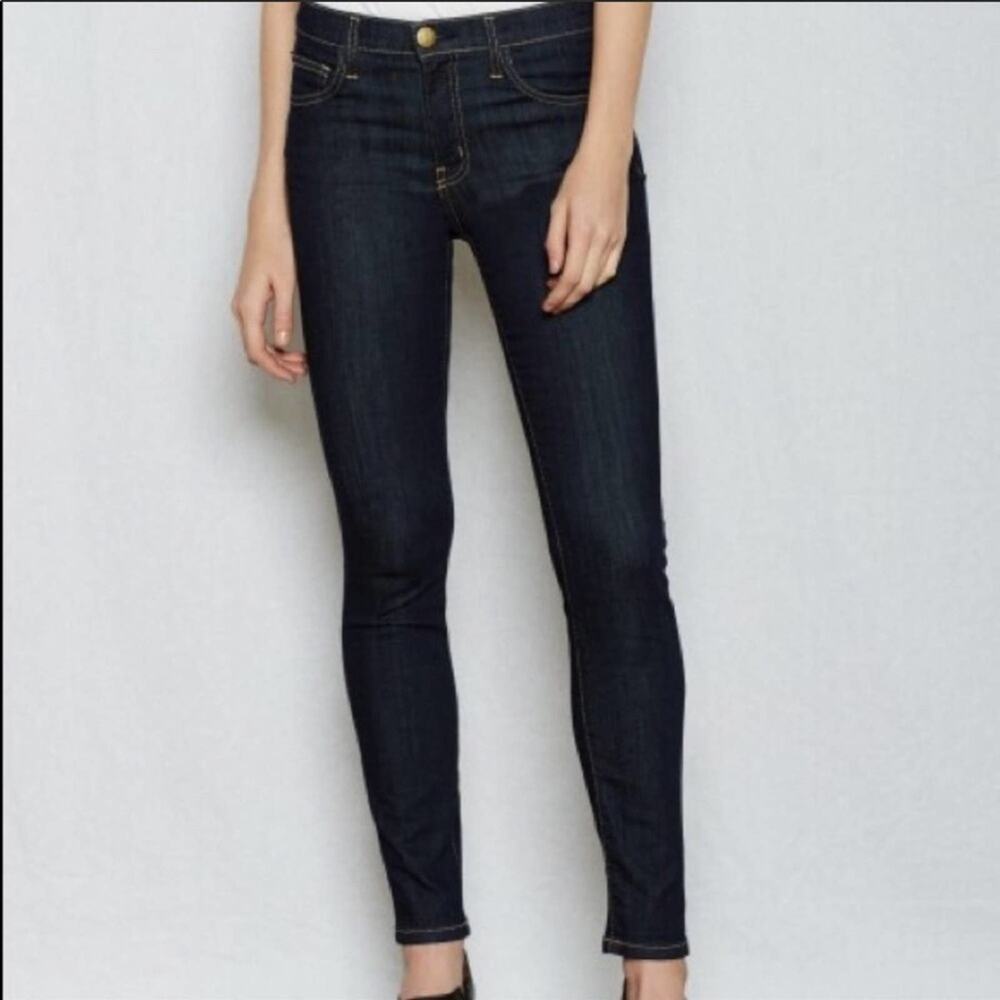 CURRENT/ELLIOTT Deadstock The Skinny Dark Denim Blue Wash Low Rise Jeans 26